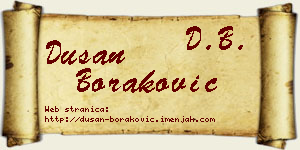 Dušan Boraković vizit kartica